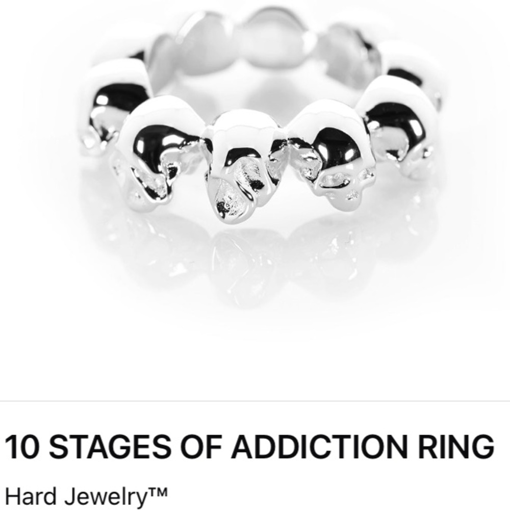 10 STAGES OF ADDICTION RING NEW